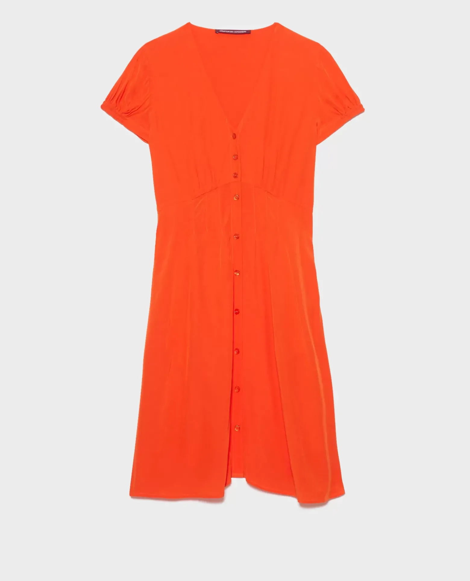 Robes|Comptoir des Cotonniers Robe Courte Fluide 7020C 22 Orange