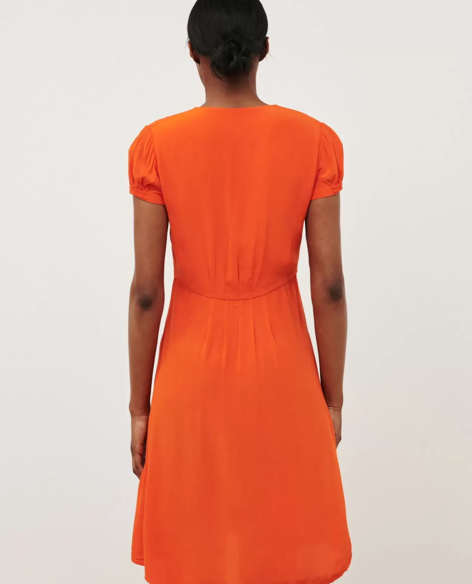 Robes|Comptoir des Cotonniers Robe Courte Fluide 7020C 22 Orange