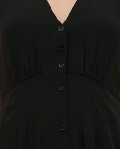 Robes|Comptoir des Cotonniers Robe Courte Fluide 4216 Black_Beauty