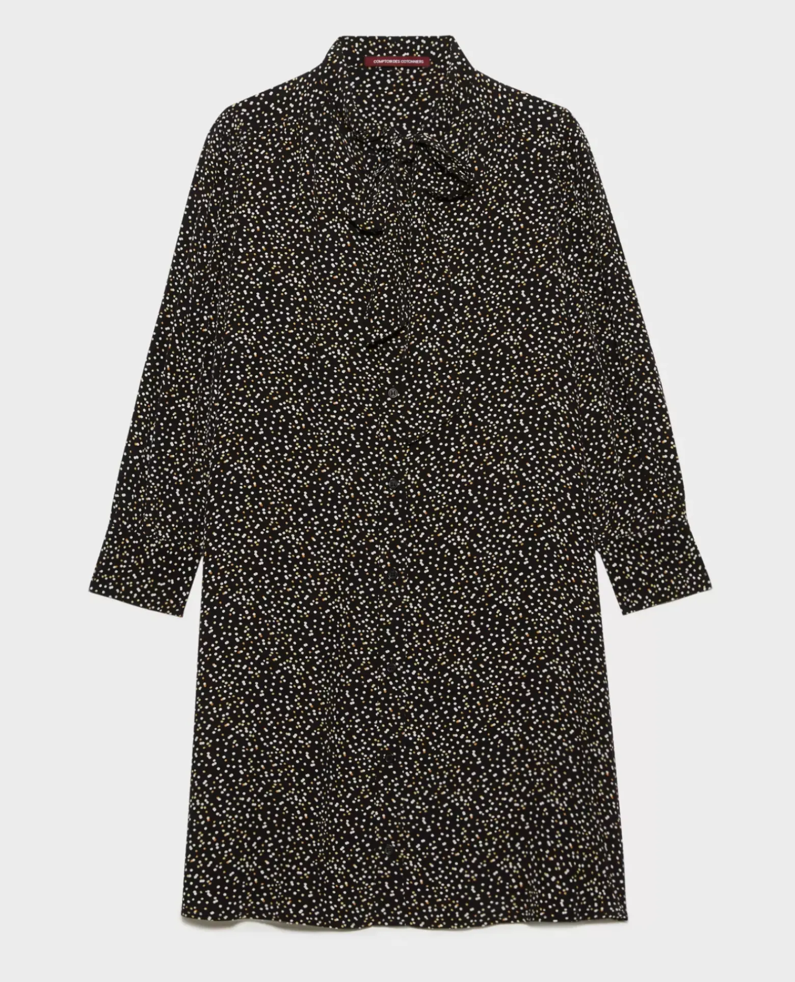 Robes|Comptoir des Cotonniers Robe Courte Imprimee 8891 09 Black