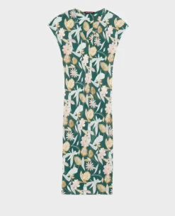 Robes|Comptoir des Cotonniers Robe Longue Fluide 0331 Kaki Aubepine