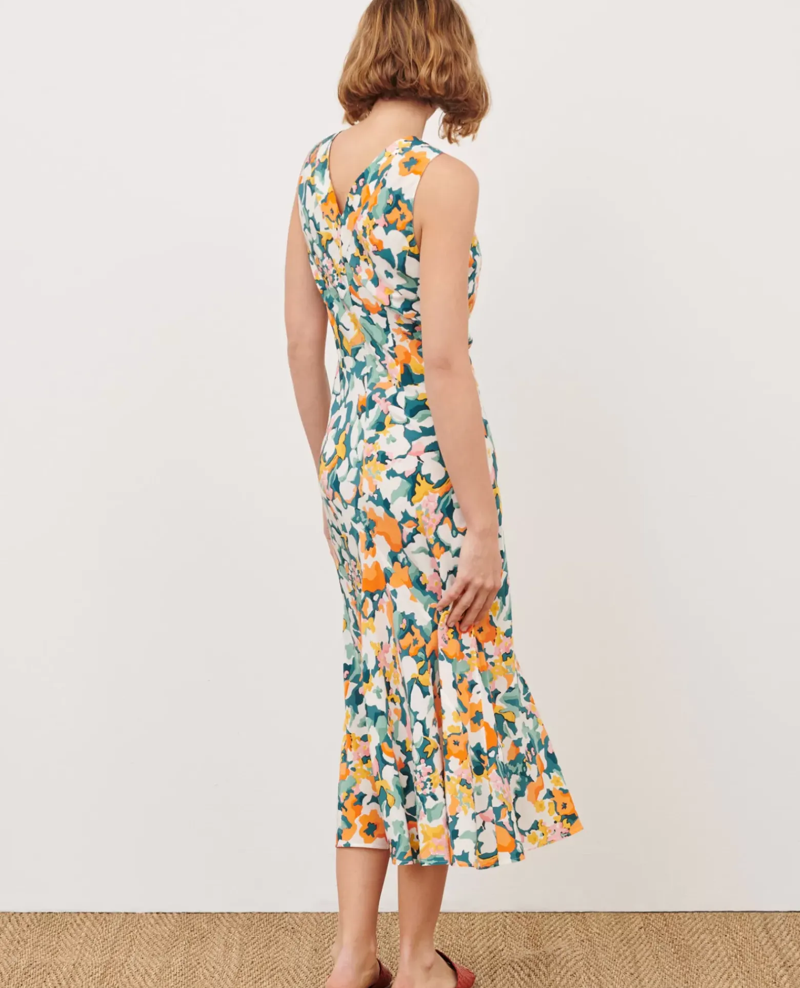 Robes|Comptoir des Cotonniers Robe Longue Fluide A220 Eden Orange
