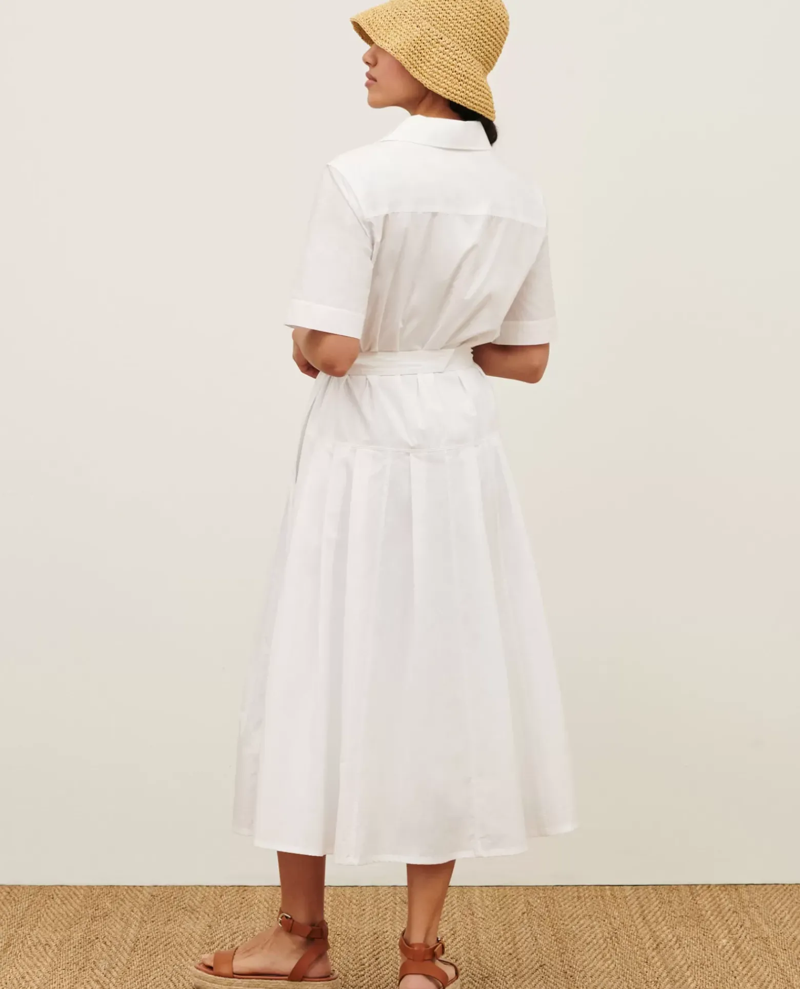 Robes|Comptoir des Cotonniers Robe Midi En Coton 0007 White