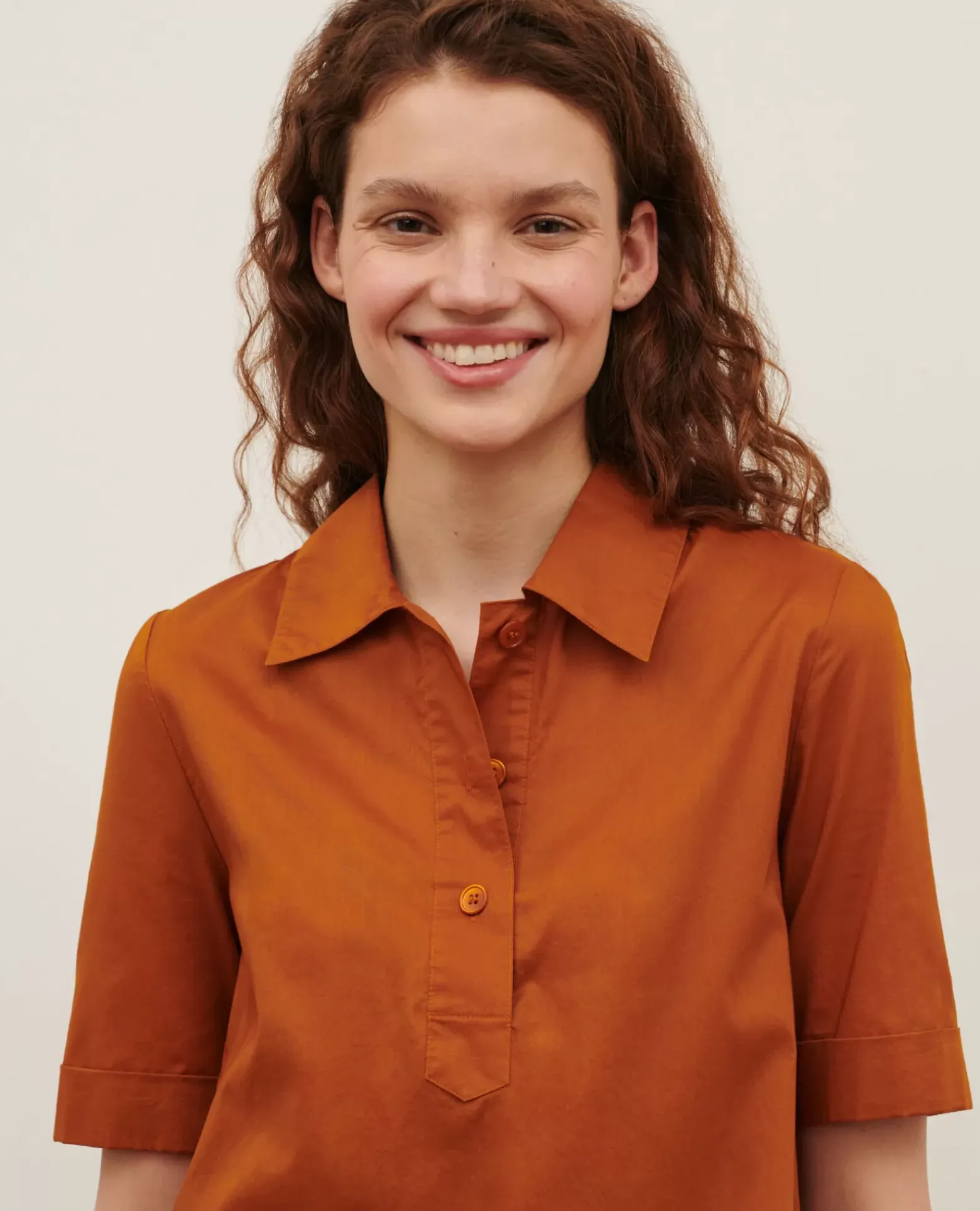 Robes|Comptoir des Cotonniers Robe Polo En Coton 29 Orange