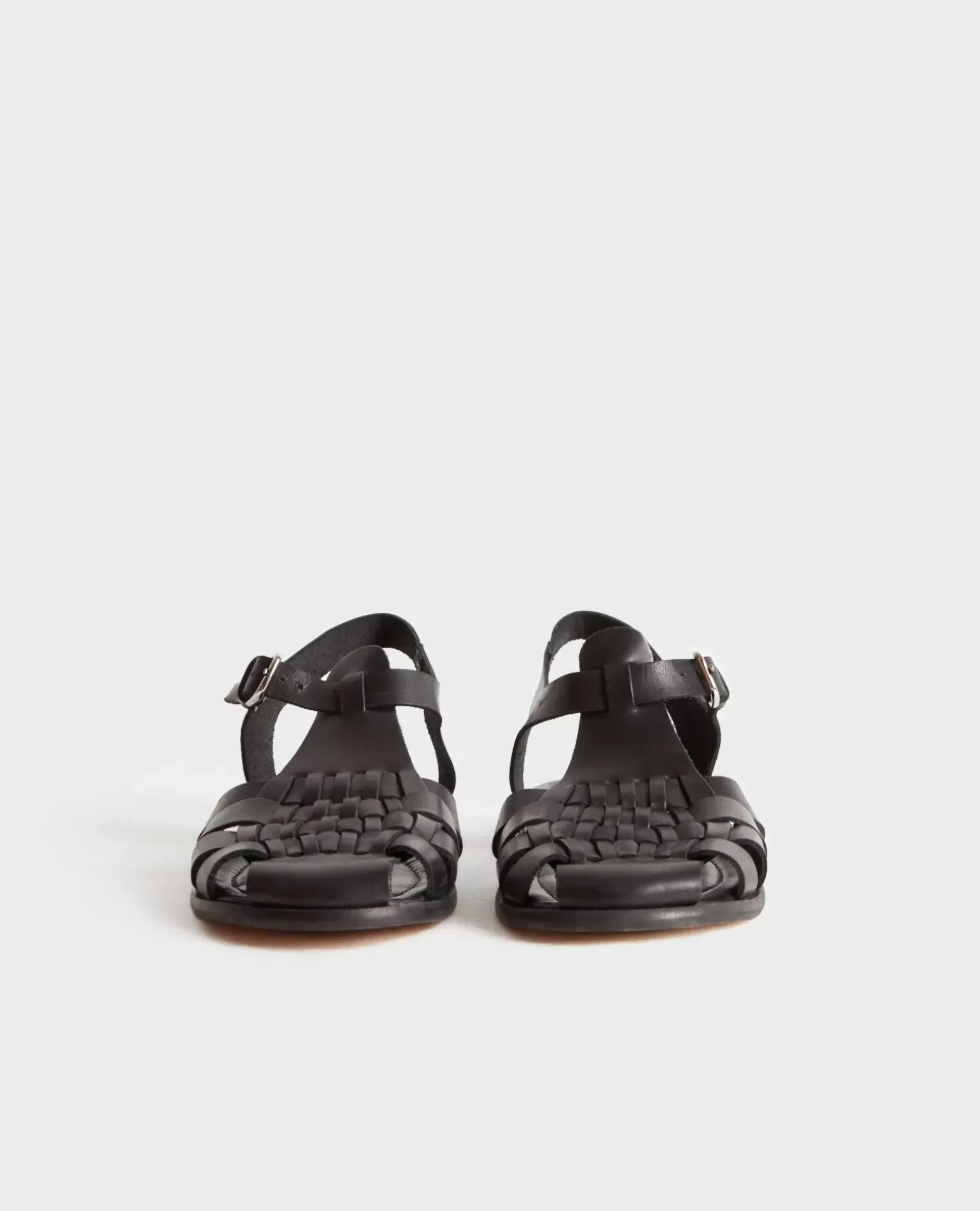 Chaussures|Comptoir des Cotonniers Sandales Tressees En Cuir 8853 09 Black