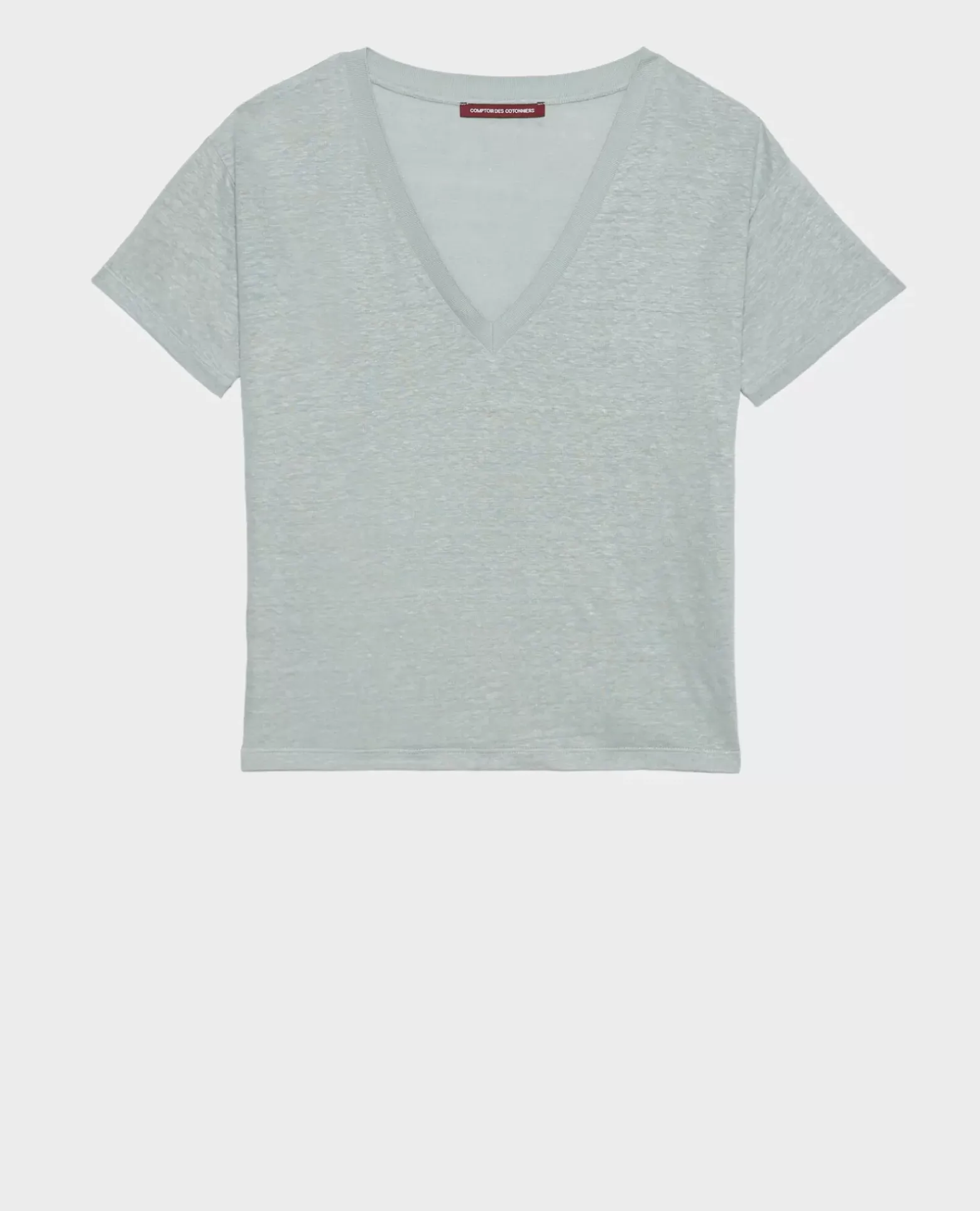 Tops|Comptoir des Cotonniers Sarah - T-Shirt En Lin 54 Green