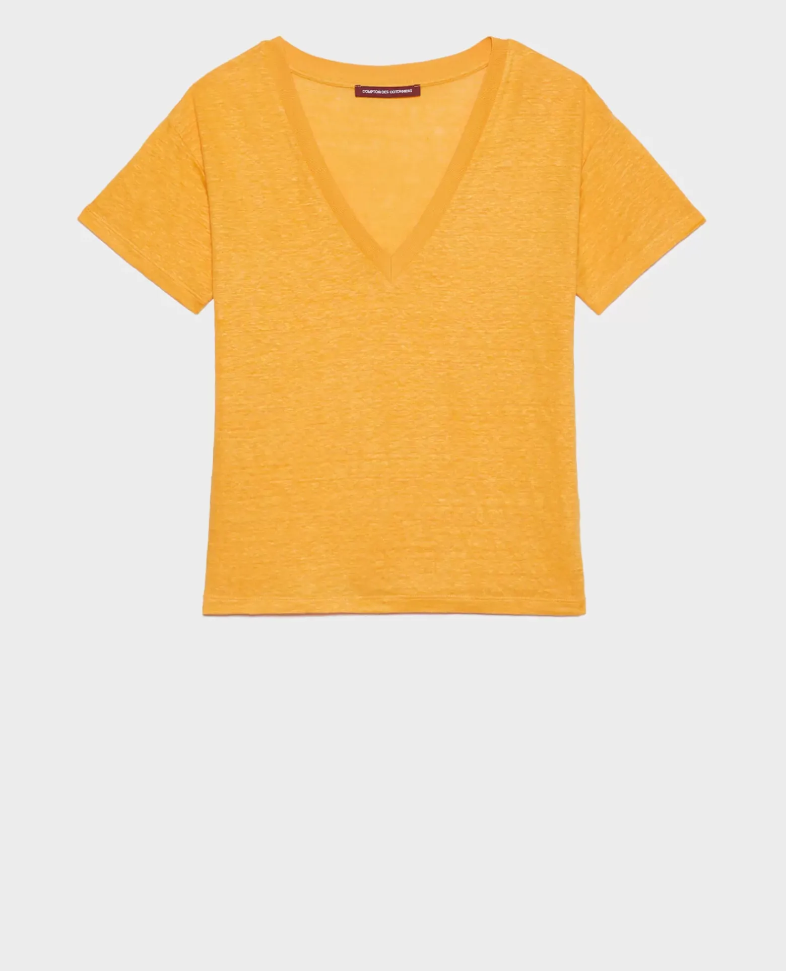Tops|Comptoir des Cotonniers Sarah - T-Shirt En Lin 23 Orange
