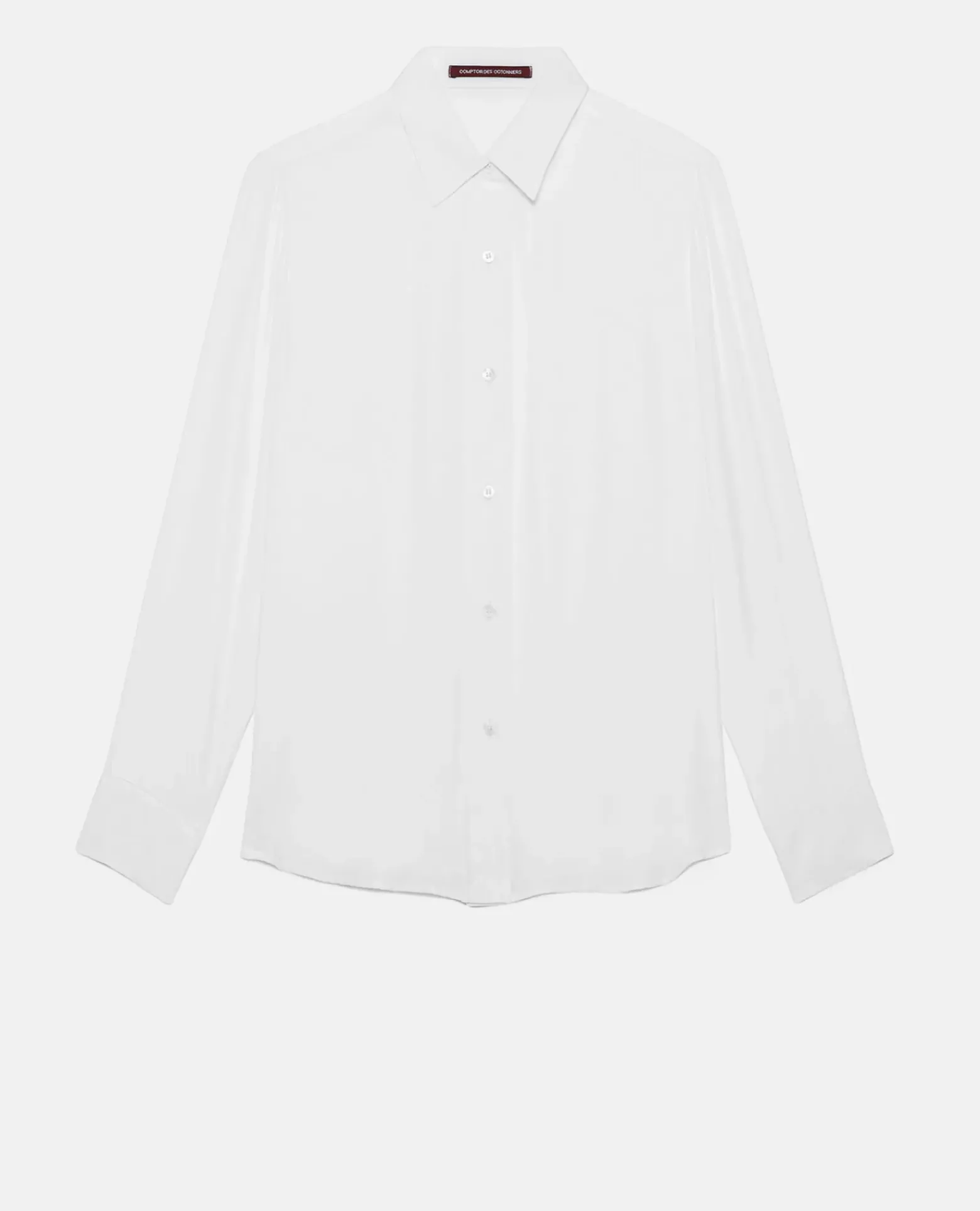 Blouses & Chemises|Comptoir des Cotonniers Sibylle - Chemise En Soie Optical White