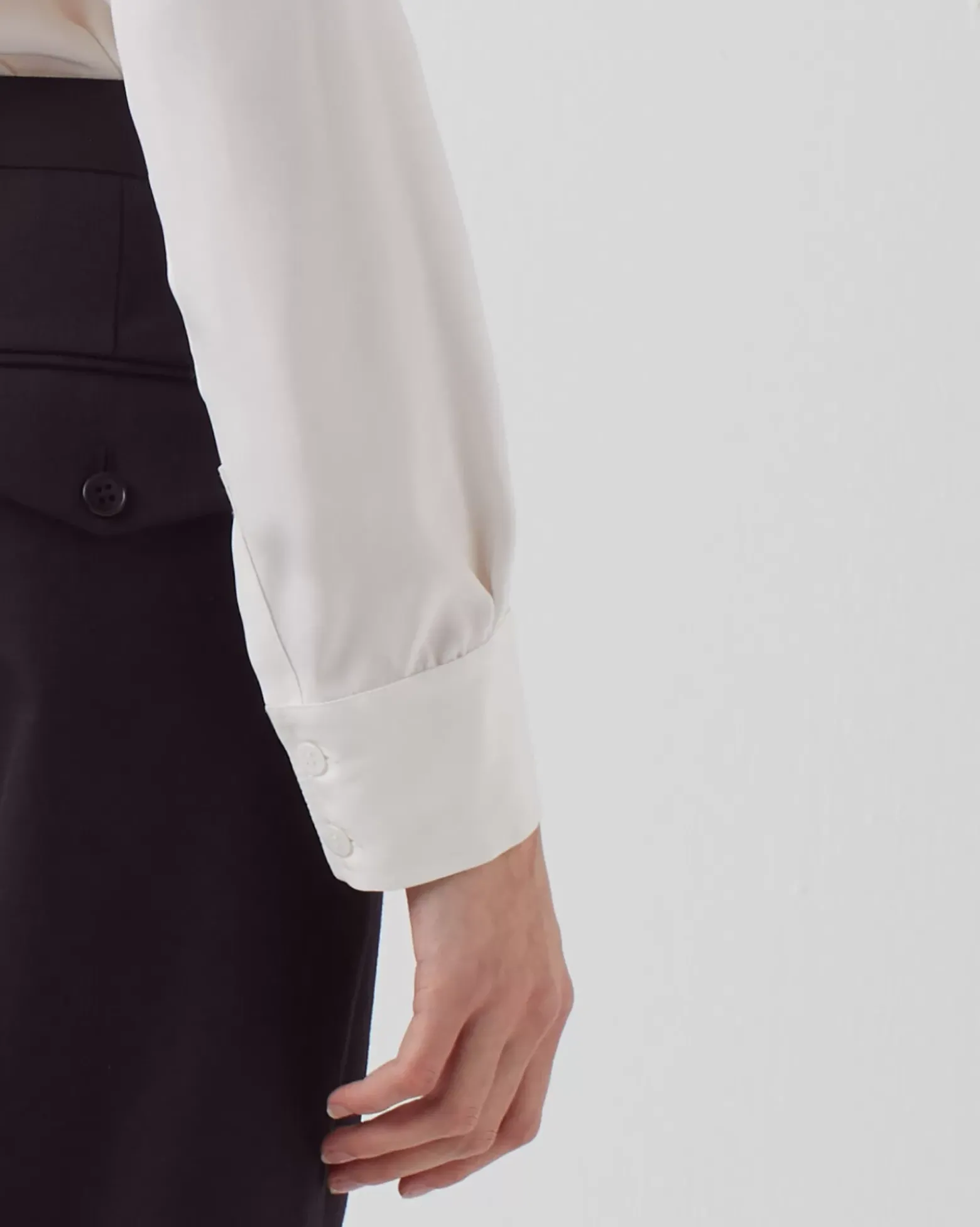 Blouses & Chemises|Comptoir des Cotonniers Sibylle - Chemise En Soie Optical White
