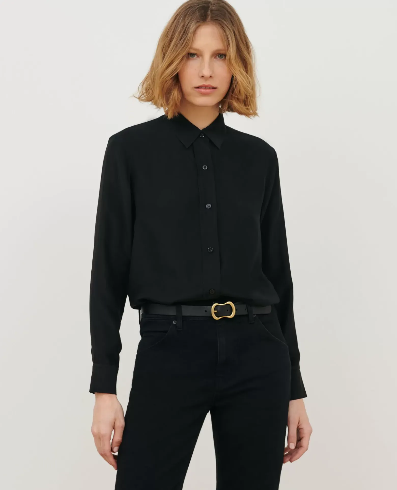 Blouses & Chemises|Comptoir des Cotonniers Sibylle - Chemise En Soie Black Beauty
