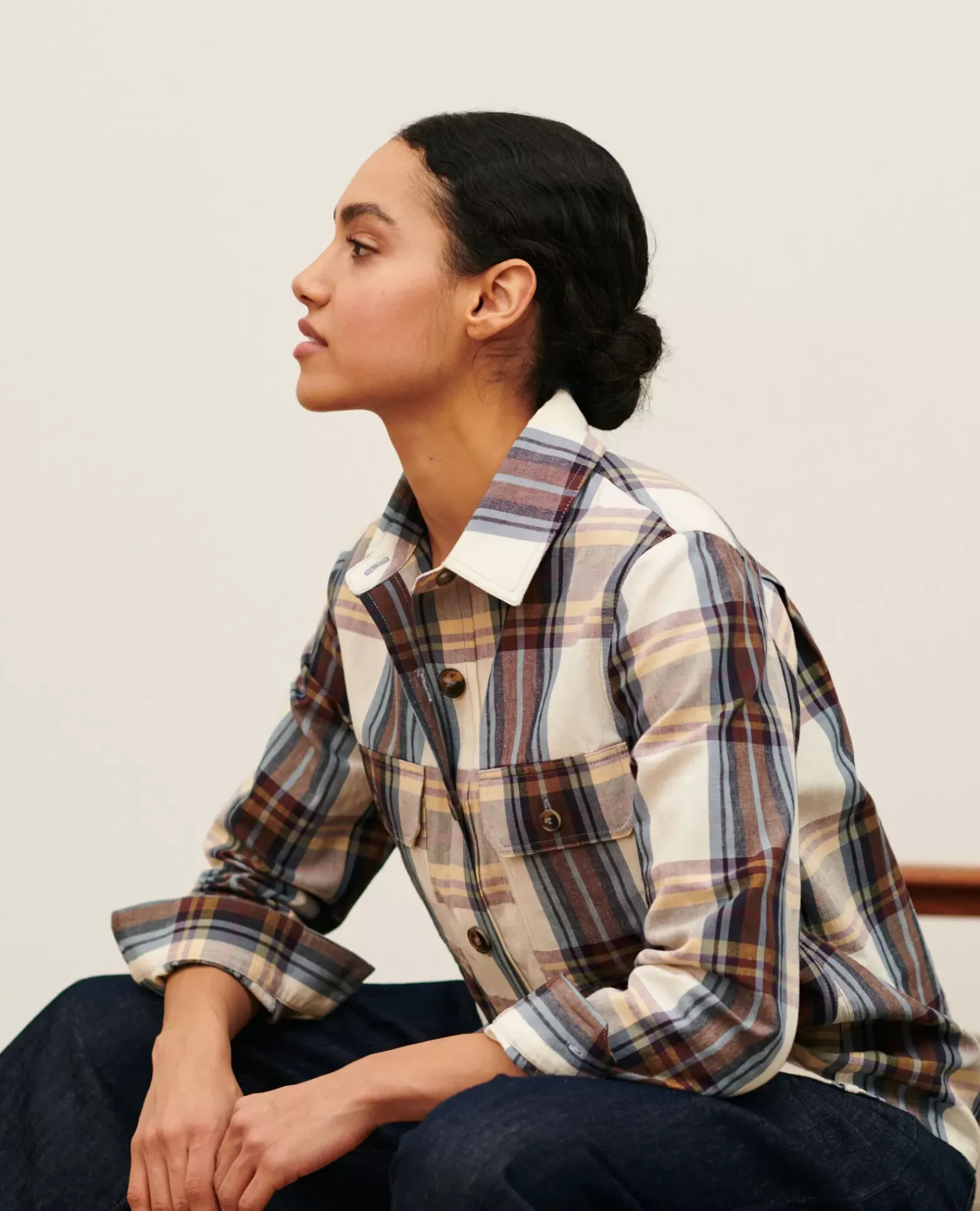 Blouses & Chemises|Comptoir des Cotonniers Surchemise En Coton Melange 0180 Wine