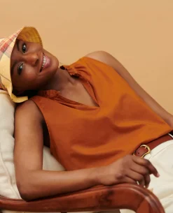 Blouses & Chemises|Comptoir des Cotonniers Top En Voile De Coton 29 Orange