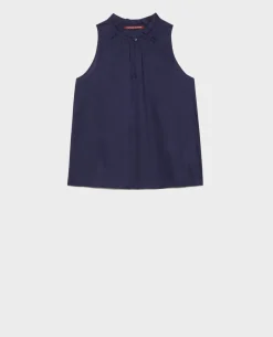 Blouses & Chemises|Comptoir des Cotonniers Top En Voile De Coton 68 Blue