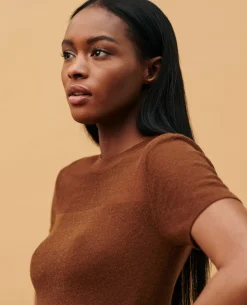 Tops|Comptoir des Cotonniers Top Manches Courtes 0360 Emperador Brown