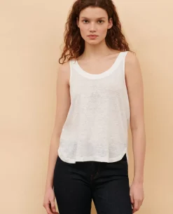 Tops|Comptoir des Cotonniers T-Shirt En Lin 00 White