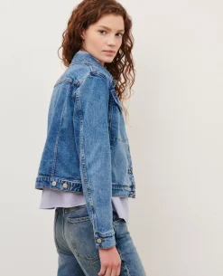 Vestes & Trenchs|Comptoir des Cotonniers Veste Courte En Jean 0642 Vintage Wash Denim