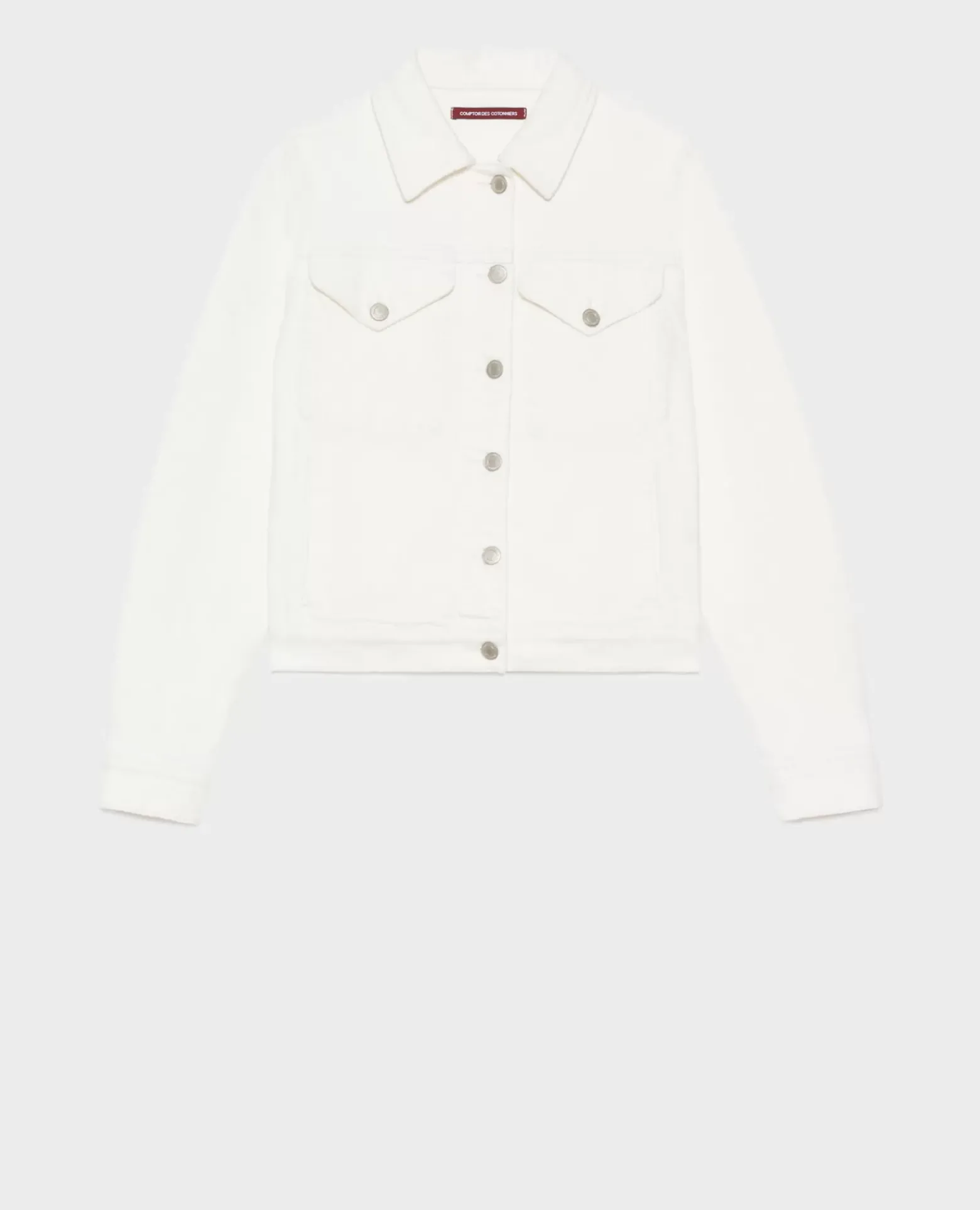 Vestes & Trenchs|Comptoir des Cotonniers Veste Courte En Jean 0003 White Denim