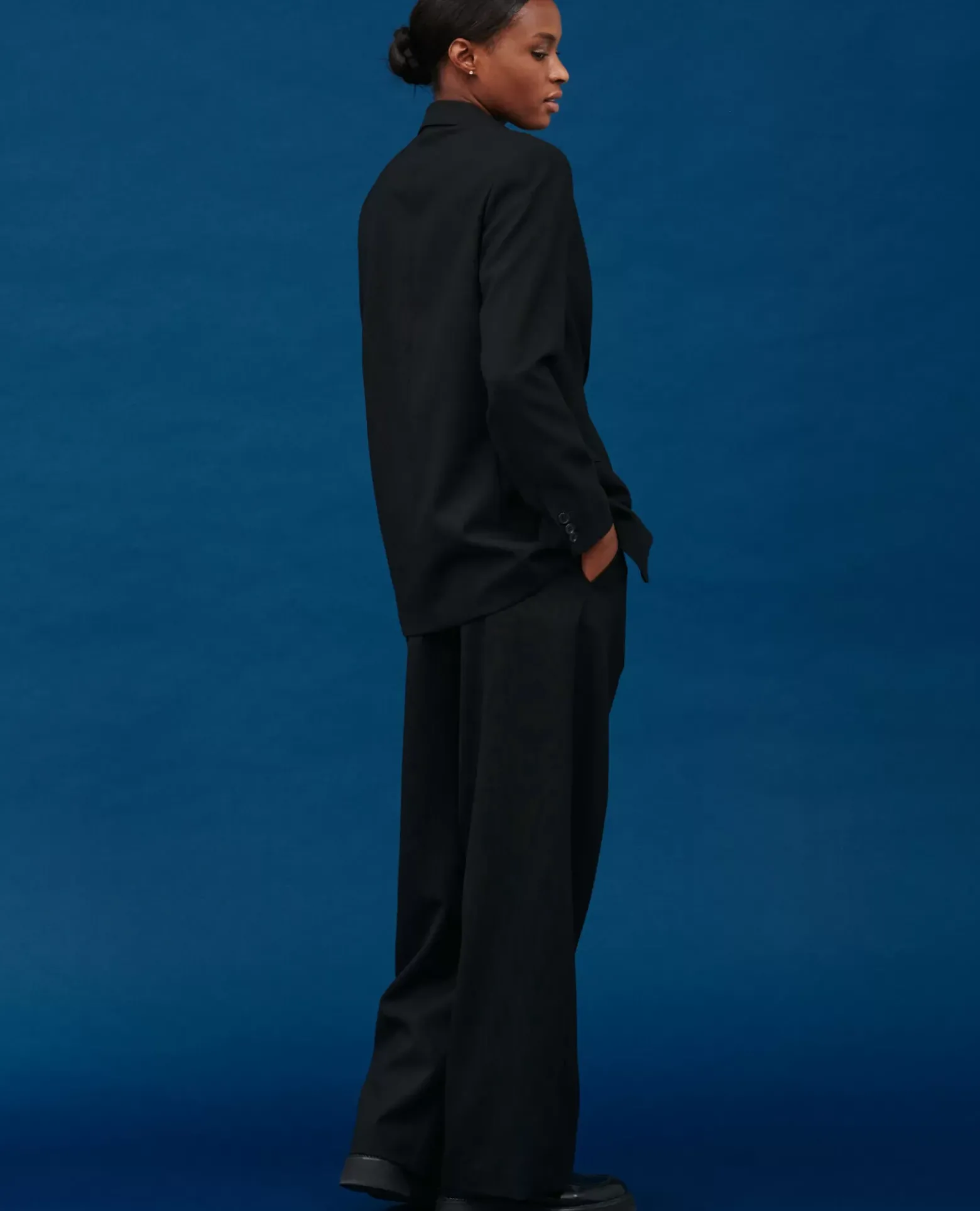 Vestes & Trenchs|Comptoir des Cotonniers Veste De Blazer En Laine 4216 Black_Beauty