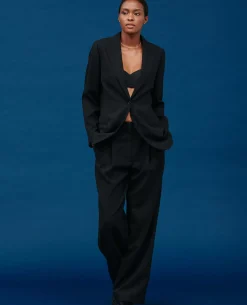 Vestes & Trenchs|Comptoir des Cotonniers Veste De Blazer En Laine 4216 Black_Beauty