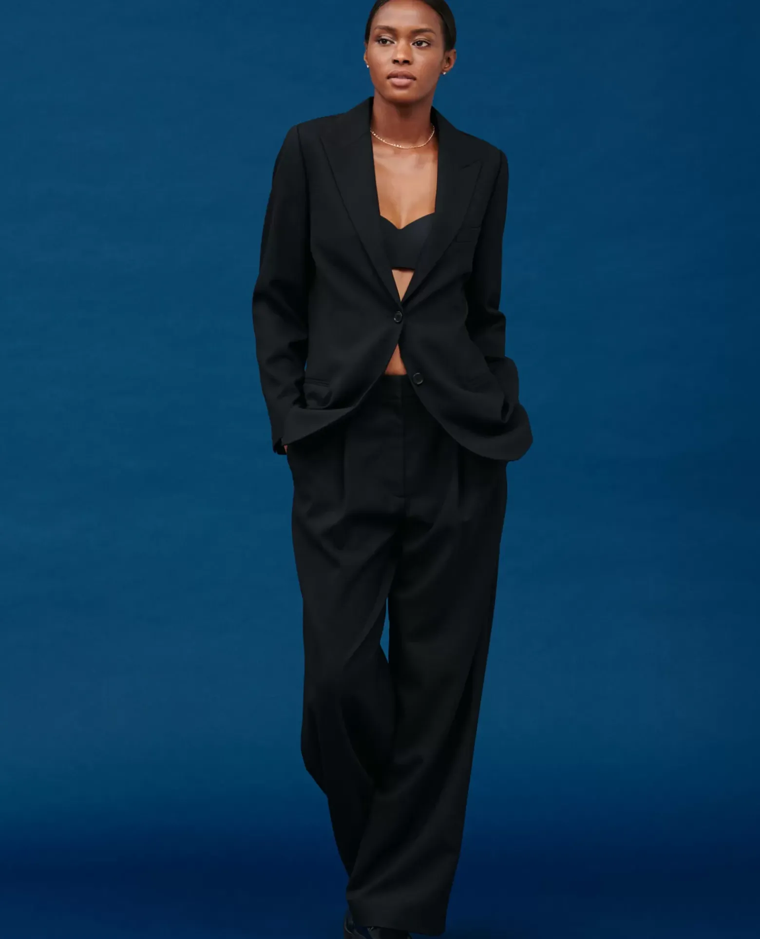 Vestes & Trenchs|Comptoir des Cotonniers Veste De Blazer En Laine 4216 Black_Beauty