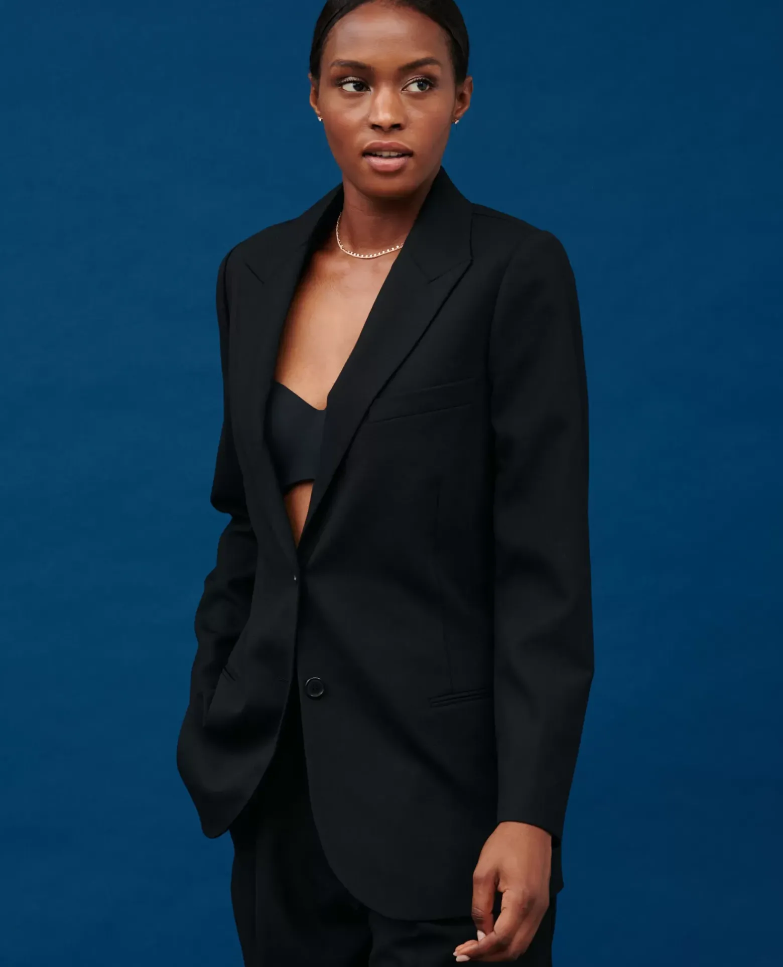 Vestes & Trenchs|Comptoir des Cotonniers Veste De Blazer En Laine 4216 Black_Beauty