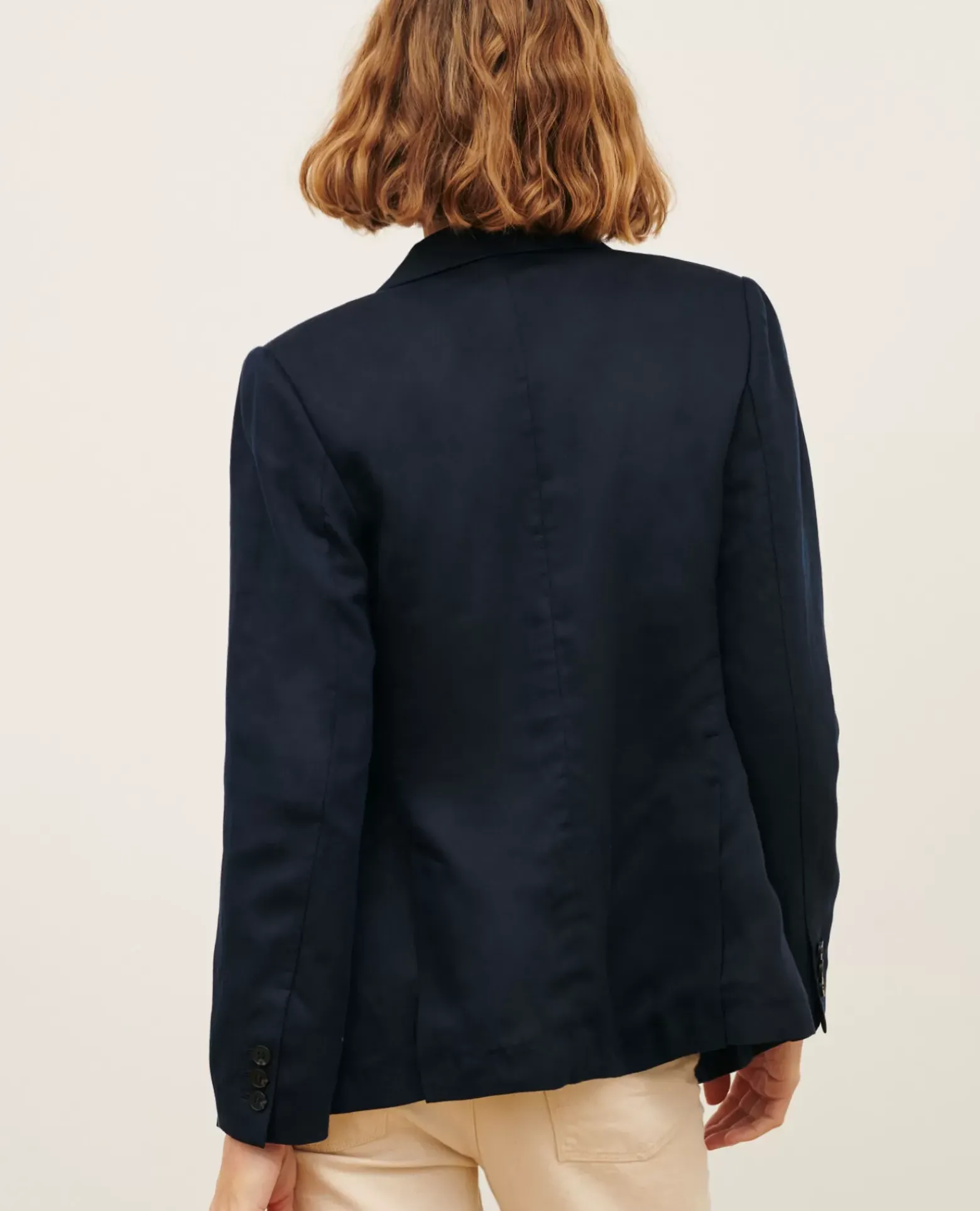Vestes & Trenchs|Comptoir des Cotonniers Veste De Blazer En Lin Melange 4277 Night_Sky