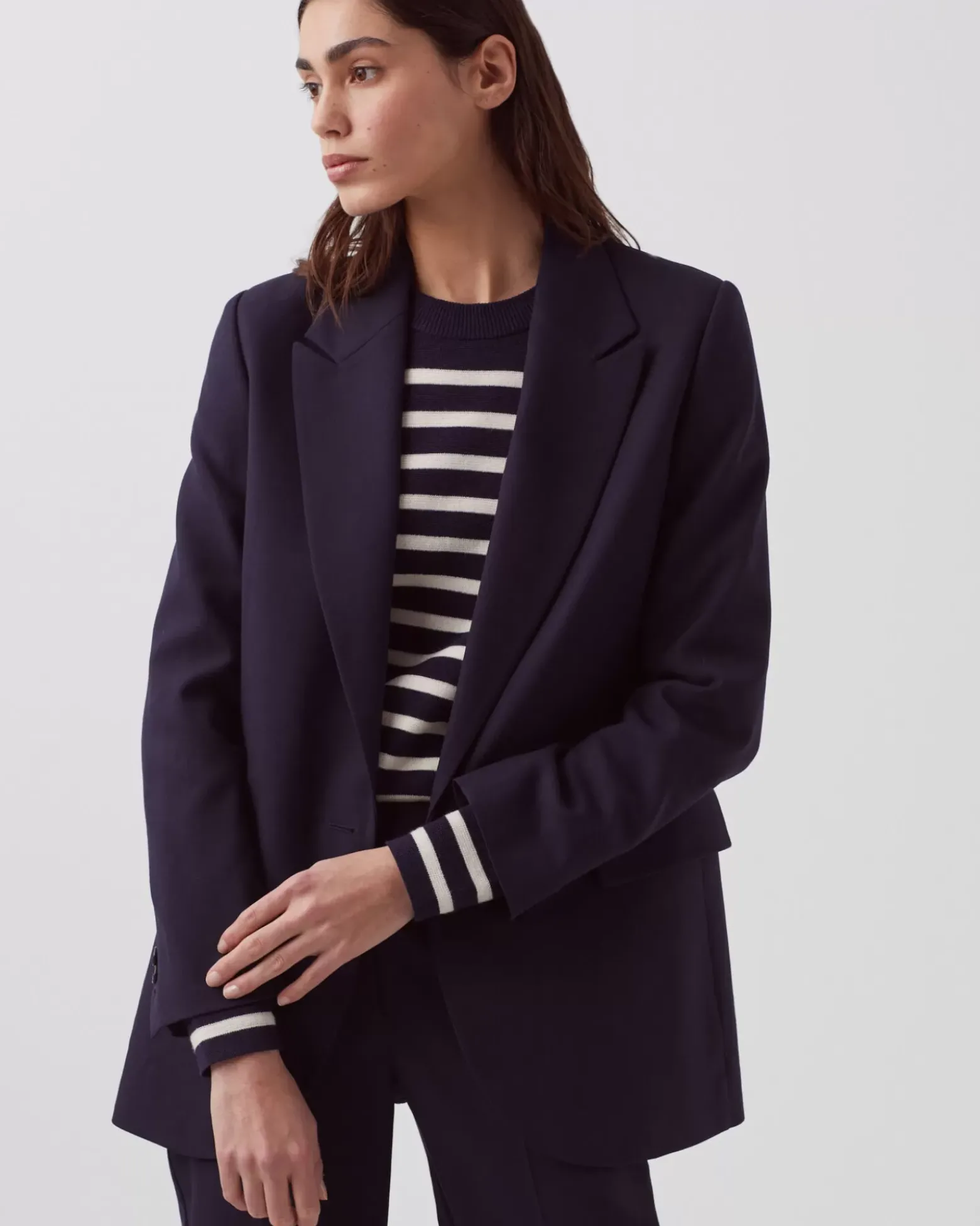 Vestes & Trenchs|Comptoir des Cotonniers Veste En Laine 7012C 69 Navy