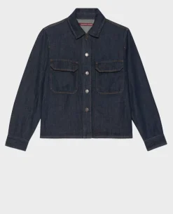 Vestes & Trenchs|Comptoir des Cotonniers Veste En Toile Denim 0681 Rinse Denim