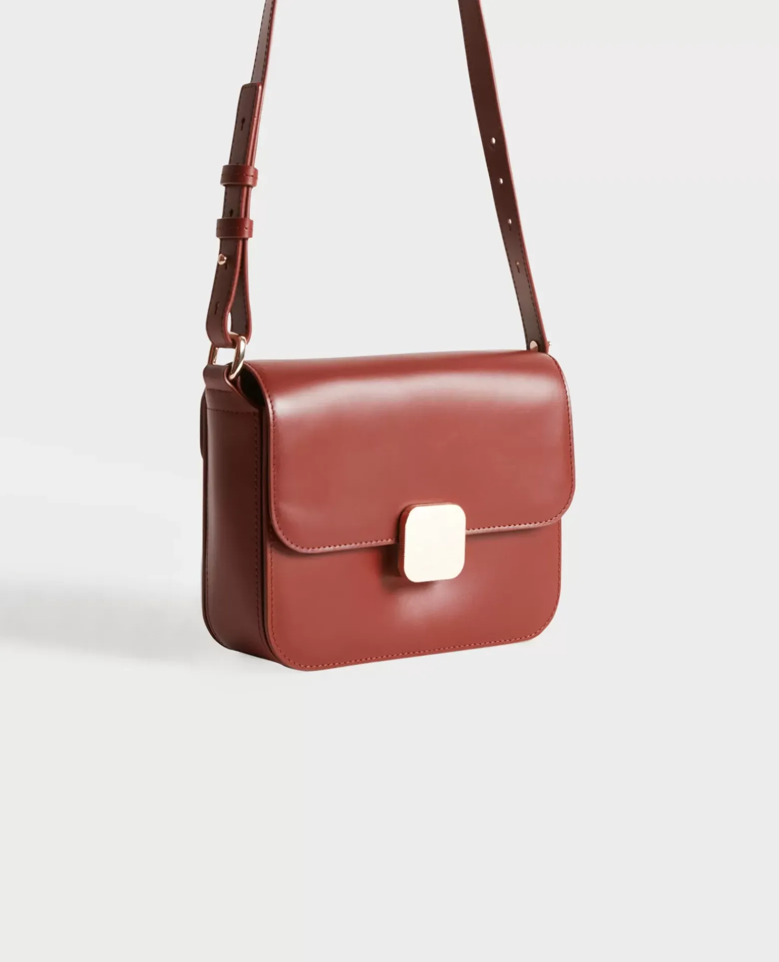 Sacs|Comptoir des Cotonniers Vic - Sac Boite En Cuir 4024 Camel