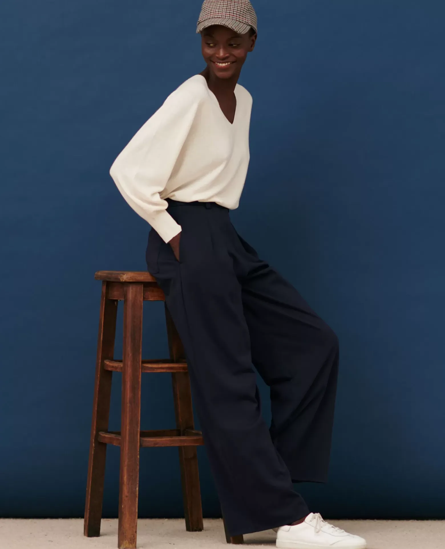 Pantalons|Comptoir des Cotonniers Yvonne - Pantalon Ample 7012C 69 Navy