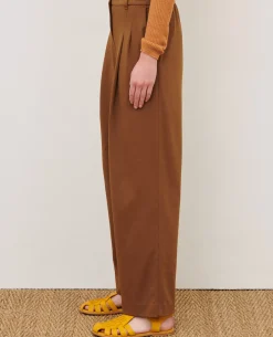 Pantalons|Comptoir des Cotonniers Yvonne - Pantalon Ample 0341 Cofee Liqueur