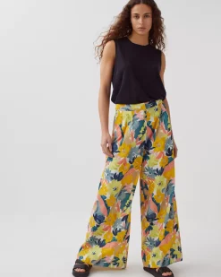 Pantalons|Comptoir des Cotonniers Yvonne - Pantalon Ample En Coton 0430 Palmeraie Yellow