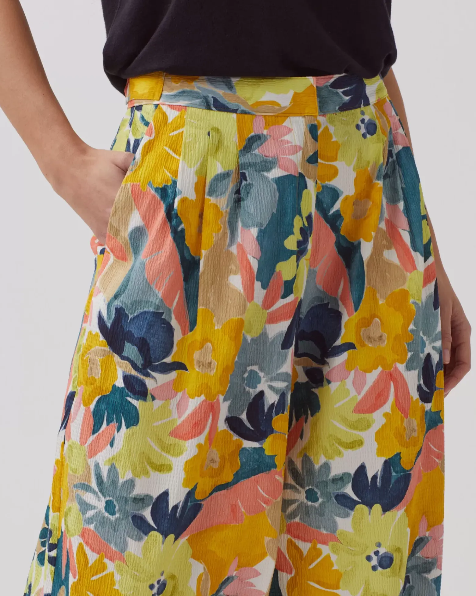 Pantalons|Comptoir des Cotonniers Yvonne - Pantalon Ample En Coton 0430 Palmeraie Yellow